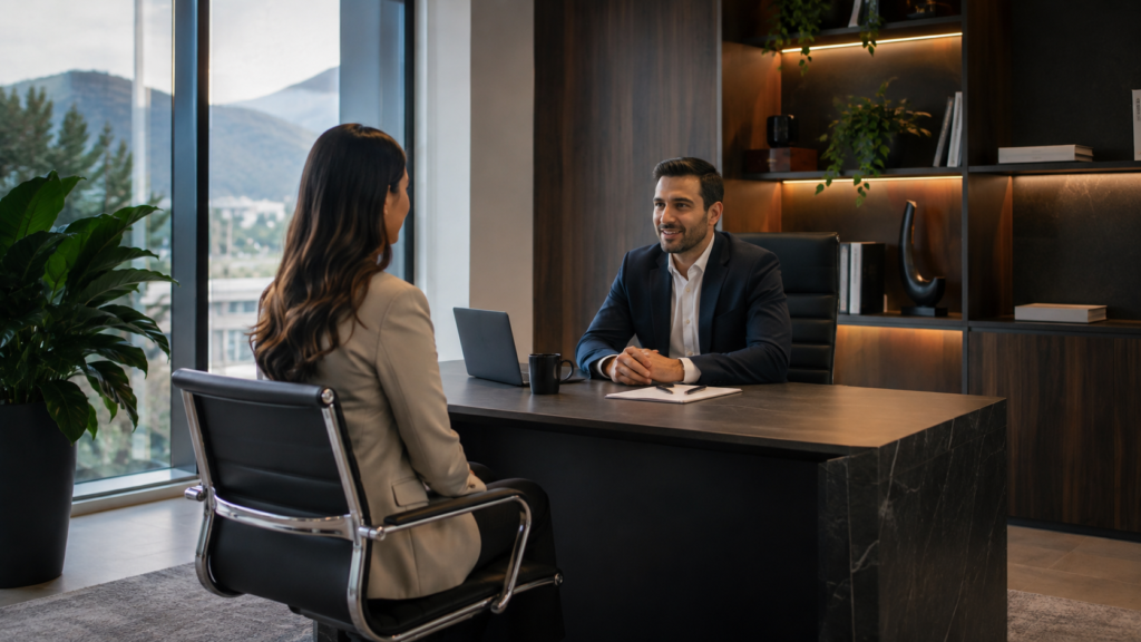 Oficina por hora en San Pedro para entrevistas de trabajo en un espacio profesional
